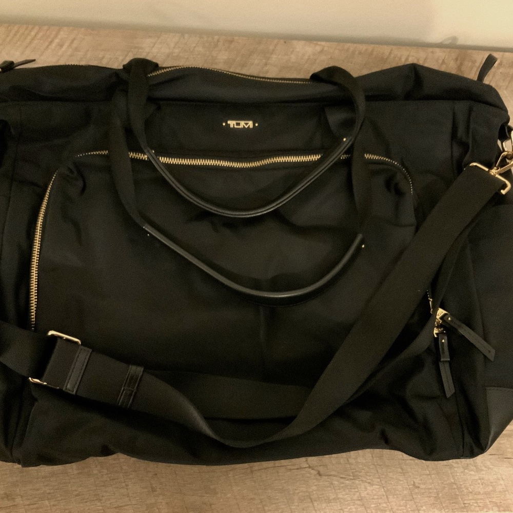 Tumi Voyageur Weekend Duffle Bag Leather Trim/Gold